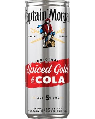 CAPTAIN MORGAN & COLA 5° CANS 25CL