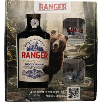 COFFRET RANGER SMOOTH LIQUEUR 35° 70CL + 2 VERRES
